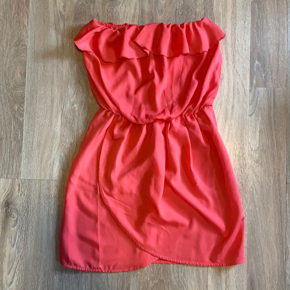 Strapless Summer Ruffle Dress